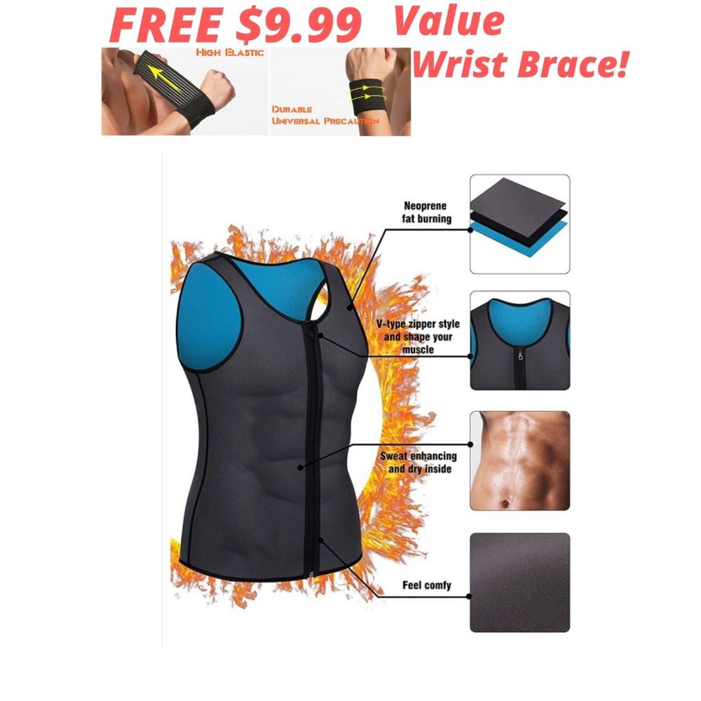🔥BUNDLE🔥Men Waist Trainer Vest Compression Sweat